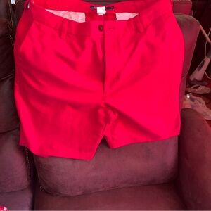 Chaps Red Flat Front Shorts Lightweight Casual